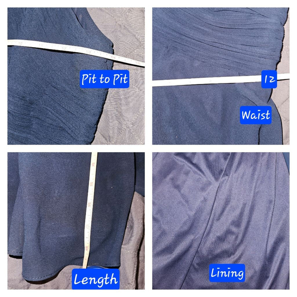 Bill Levkoff Blue Maxi Dress Formal Gown Bridesmaid Wedding Blue Women's Size 10 - Picture 10 of 10